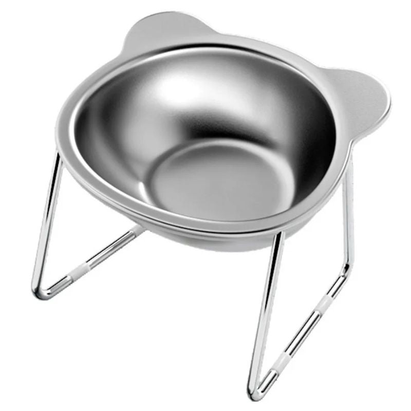 Raised Cat Bowl – Ergonomic Stainless Steel Design