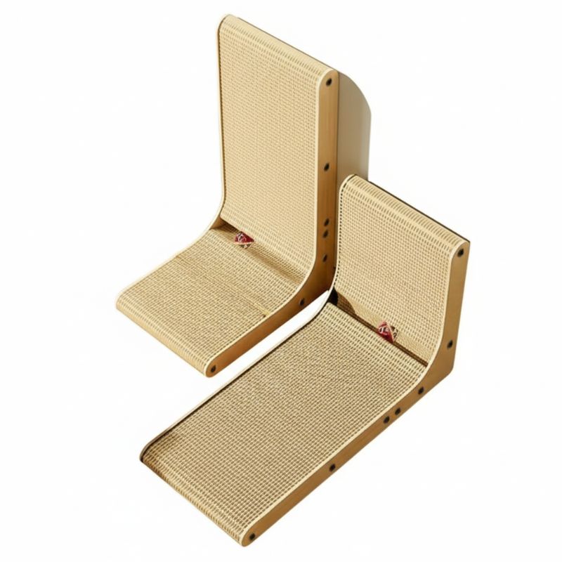 Beige folding chair on a white background