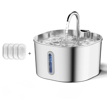 Automatic Pet Water Fountain - Stainless Steel and Fresh-Flow