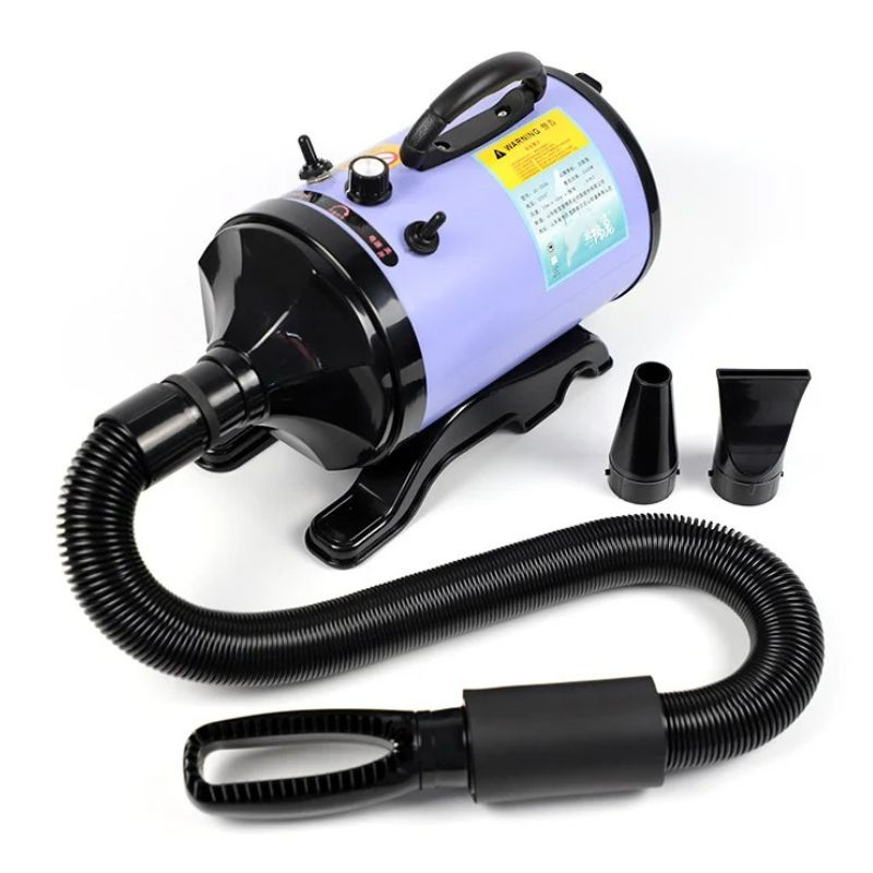 Pet dryer with attachments on a white background