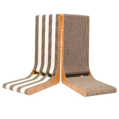 Two wooden bookends with woven fabric covers on a white background