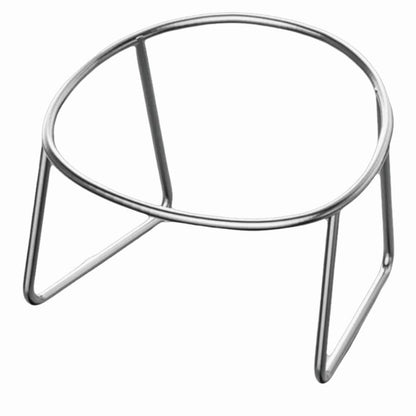 Metallic chair frame on a white background